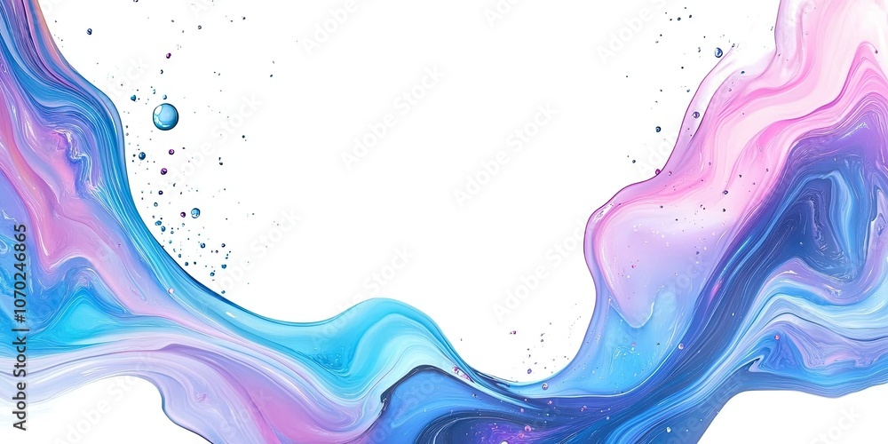 Leinwandbilder abstract liquid slime lines with empty space for text