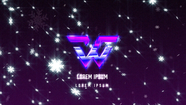 Retro Snow Glow 80s Logo Reveal 62 1:1 16:9 9:16