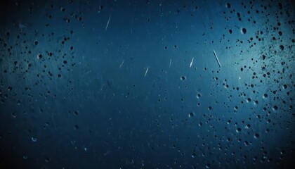 Raindrops on a glass surface creating a serene atmosphere during a rainy evening