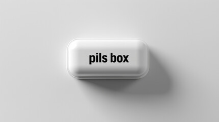 Sleek and modern pill box mockup featuring clear inscription on a minimalistic background for organization and storage solutions