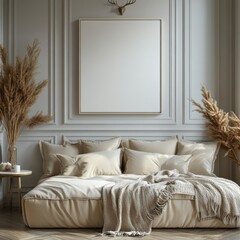 Mockup Bedroom Interior.
