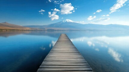 Obraz premium Mountain Lake Reflection