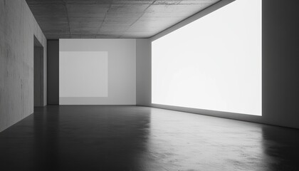 Concrete Room with Window.