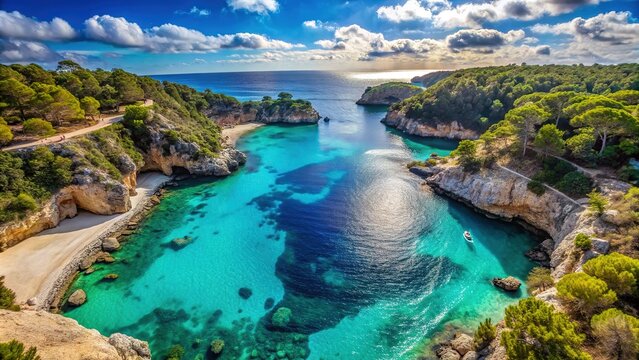 Escape to Cala Varques, Mallorca's secret beach, through the lens of a drone.