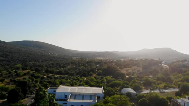 Drone shot of the landscape in Algave, Portugal.