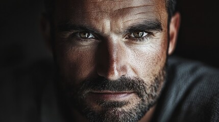 Obraz premium frontal portrait photography of man