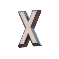 Obraz premium 3D Industrial Alphabet - Weld on the Metal