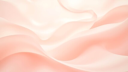 Obraz premium Abstract Delicate Peach Fabric Draped in Soft Light, Evoking a Sense of Elegance and Tranquility