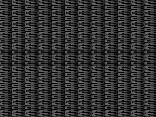 Abstract metallic carbon texture and chromium lines on sheet metal holes modern design background.