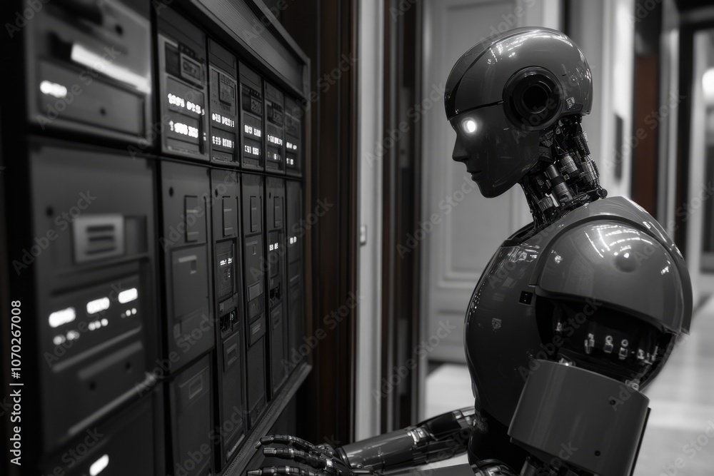 Poster robot ai used for customer interactions