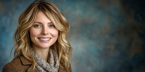 Naklejka premium portrait of an woman on a studio background