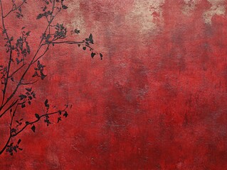 Red Minimalist Chinese Aesthetic Background Texture