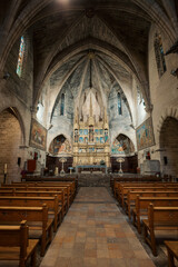 Fototapeta premium Sant Jaume cathedral in Alcudia, Roman Catholic church, Alcudia. Balearic Islands Spain.