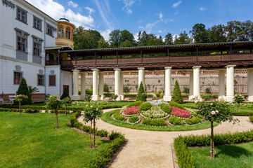 Fototapeta premium Historical Lysice Castle, iconic landmark in Lysice town, South Moravia, Czech Republic.