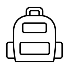 Backpack line icon