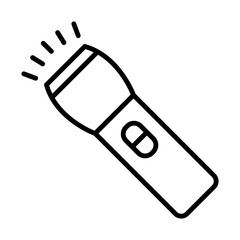 Flashlight line icon