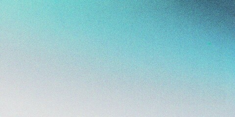 Abstract lake blue gradient background, grainy noise texture gradient
