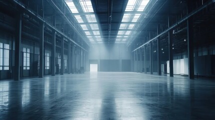 Empty Industrial Warehouse.