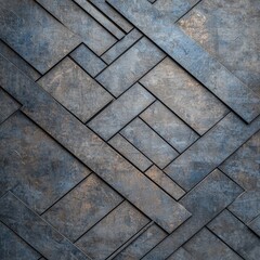 The aesthetic of modern dark geometric titanium plate with periwinkle lum