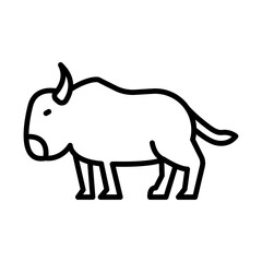 Bison Icon line icon
