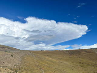 clouds over the mountains