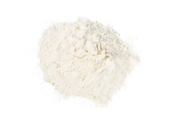 heat of white flour isolated on white background