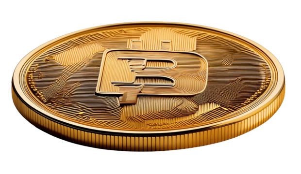 Bitcoin gold coin.