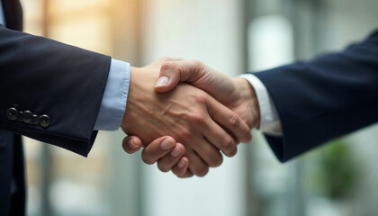 Professional Handshake Signifying Successful Business Partnership