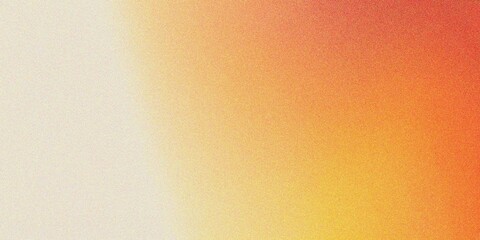 Abstract yellow and orange gradient background, grainy noise texture gradient