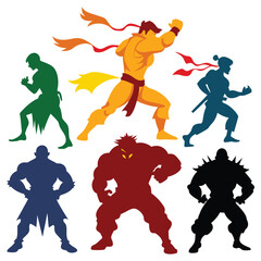  ster silhouette set with white background © Jomir