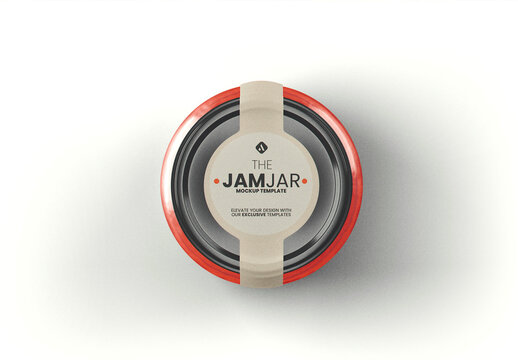 Jam Jar Top View Mockup