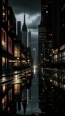 Naklejka premium Neo-noir New York