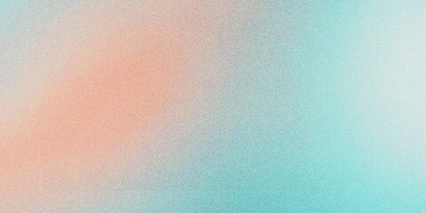Abstract blue and orange gradient background, grainy noise texture gradient