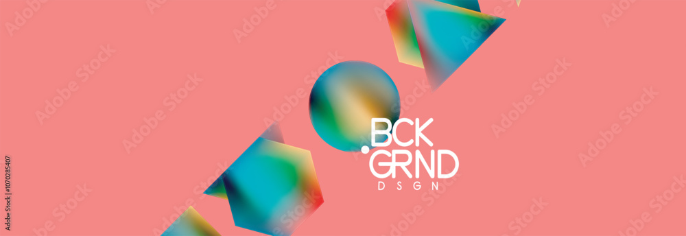 Leinwandbilder neon color geometric shapes square triangle circle abstract background. vector illustration for wall