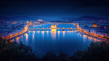 Fototapeta premium Budapest Night Lights