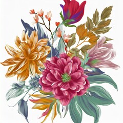 Abstract allover floral design