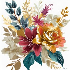 Abstract allover floral design