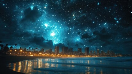 Starry Night Over the Cityscape