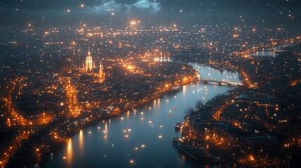 Night Lights Cityscape