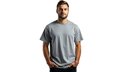 Man in a Grey T-Shirt