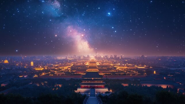 Forbidden City Under the Milky Way