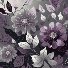 Abstract allover floral design