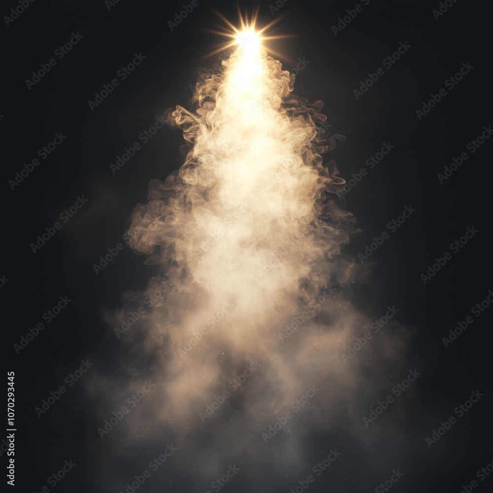 Poster create ethereal light-colored mist with soft airy texture and subtle shadows