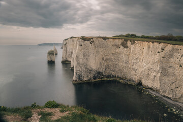 Cliffs in the National Trust - Old Harry Rocks Jurassic Coast near Studland, Southern England