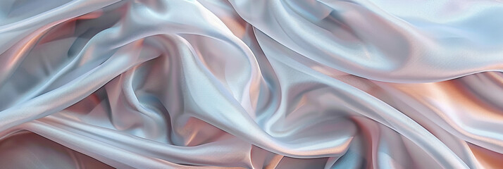 Vibrant multicolored silk fabric with soft, flowing texture. Cloth colorful background.