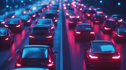 Obraz premium A delivery truck driving through city streets with packages, emphasizing the importance of last-mile delivery in e-commerce logistics