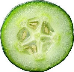 Slice of cucumber isolated on transparent background, cucumber, vegetable, food, slice, fresh