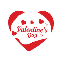 Valentine's Day typography vector illustration