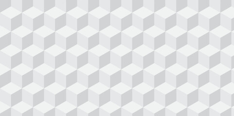 White geometric cube creative concept triangle overlap square technology background. digital cubes fabric and wallpaper grid block texture background.