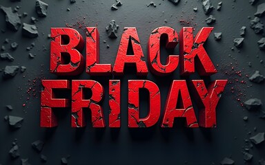 black friday sale offe banner design, red 3d black friday sale